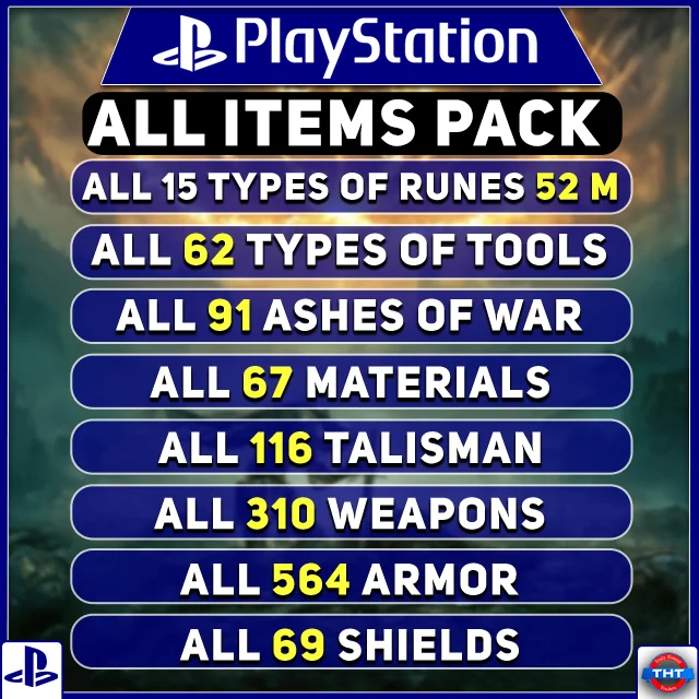 Elden Ring Playstation Mega Pack All Items