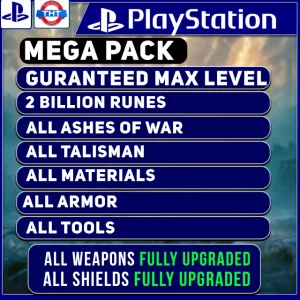 Elden Ring Playstation Mega Pack W: Weapons + Shields Fully Upgraded